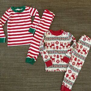 Hanna Andersson Holiday Long Sleeve Pajama 4-piece set 4T